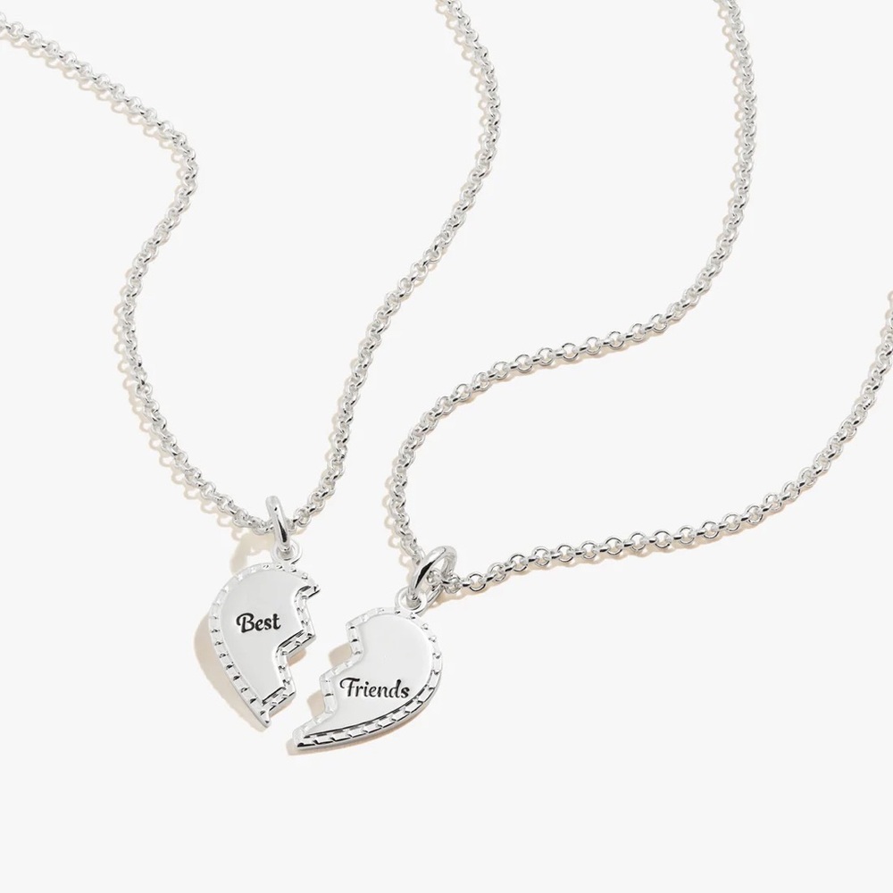 Best Friends Charm✨Necklace Set - Shiny Silver